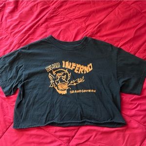 Brandy Melville black graphic crop top